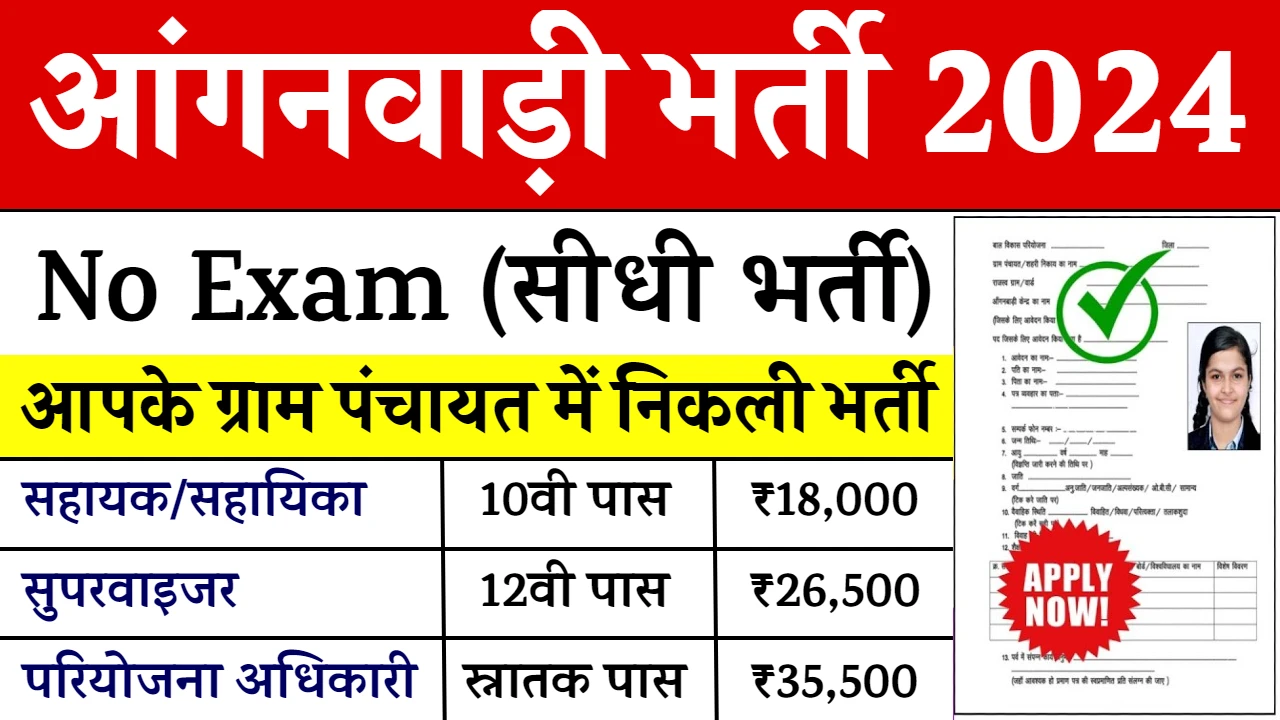 Anganwadi Vacancy 2024